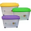 Box set Contenitore storage box 60x40x36CM Colori Assortiti 3 pezzi plastica 55Litri