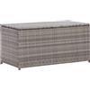 vidaXL Baule da Giardino in Polyrattan 100x50x50 cm Grigio