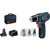 Bosch Professional GSR 12V-15 Trapano avvitatore a batteria 10.8 V (1 x 2Ah, 1 x