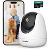 Does not apply Telecamera Wifi Interno 2K, Camera Wifi Pan Tilt 360° Con 64GB Micro SD, Audio B