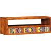vidaXL Mobile TV a Parete Multicolore 90x30x30 Legno Massello Acacia