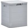 vidaXL Baule da Giardino 90 L Grigio Chiaro
