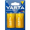 Varta Batteria Longlife Torcia D Alcalina Blister 2 Pezzi