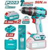 Total Trapano avvitatore Total P20S a percussione brushless 20V 96Nm batterie 4.0Ah