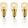 Caldarax 3 Pezzi Lampadina per Forno 230V Dimmerabile, T22 E14, Luce Calda 2700K, 160LM,