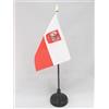 AZ FLAG BANDIERA DA TAVOLO POLONIA CON AQUILA 15x10cm - PICCOLA BANDIERINA POLACCA CON S