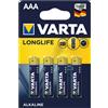VARTA PILA MINISTILO LONGLIFE 'LR03' Pz 4 - 1,5 V - AAA