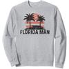 Florida Man Funny Summer Gifts for Guys Florida Man Funny State Lover Gift Vintage Sunset and Palm Felpa