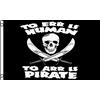 AZ FLAG BANDIERA PIRATA CONTRO UMANO 150x90cm - BANDIERA DEI PIRATI - TESCHIO 90 x 150 c
