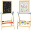 AIYAPLAY Cavalletto per Bambini Doppia Lavagna per Gesso e Pennarelli Magnetica