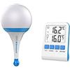 Steinbach 061340 - Lampada Solare con termometro Wireless, Colore: Blu