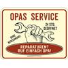 RAHMENLOS Targa in metallo Opa's Service
