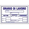 BricoGo Cartello Orario di Lavoro 30 CMX20H 10 Pezzi