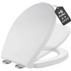 MEEJEE Tavoletta WC con Chiusura Rallentata, Copriwater Bianco Ovale, Sedile WC