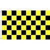 AZ FLAG BANDIERA A SCACCHI NERI E GIALLI 150x90cm - BANDIERA SCACCHIERA NERA E GIALLA 90