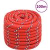 vidaXL Corda per barca Rossa 20 mm 100 m in Polipropilene
