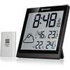 Bresser Orologio da parete TemeoTrend JC con stazione meteorologica wireless con