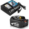 Goodexo Batteria 18V 5.0Ah per Makita Batteria 18V con 14.4-18V 3A DC18RCT per M
