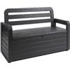 TOOMAX Panchina da esterno Foreverspring con baule portaoggetti 270 litri effetto le...