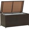 vidaXL Baule da Giardino in Polyrattan 100x50x50 cm Marrone