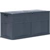 vidaXL Baule da Giardino 320 L Nero