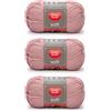 Red Heart Soft Rose Blush - 3 confezioni da 141 g - Acrilico - 4 Medium (pettina