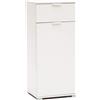 DecHome Mobiletto Con 1 Anta e 1 Cassetto in Truciolato cm 45x38x103 h Bianco Cosma