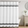 Seasonwood Tenda da doccia bianca e nera tenda da doccia a righe per set da bagn