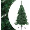 vidaXL Albero di Natale Artificiale MetĂ con Supporto Verde 150 cm PVC
