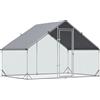 PawHut Pollaio per Galline da Giardino con Telaio Zincato 3x4x2m Impermeabile