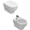 Globo SET COMPLETO VASO BIDET E COPRIVASO GLOBO GRACE SENZA BRIDA SOSPESI