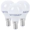 OPTONICA Lampadina LED Goccia E14 8,5Watt Resa 60Watt Risparmio Energetico 6000K Pezzi 3
