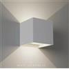 APPLIQUE CUBO LED 12W FARO FARETTO LAMPADA DA PARETE MURO DOPPIA LUCE IP65