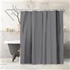Americanflat Tenda Doccia 180x200 cm Grigio a Tinta Unita - Tenda per Doccia con