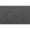 Geberit PLACCA DI COMANDO GEBERIT SIGMA 40 ROUND ACCIAIO INOX NERO CROMATO SPAZZOLATO