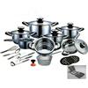 AMC SET DI PENTOLE INDUZIONE 23 Pz + batteria di pentole acciaio inox