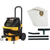 DEWALT ASPIRAPOLVERE DWV905M + KIT PULIZIA PAVIMENTI SOLIDI LIQUIDI 38 LT 1400W