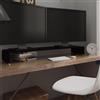 vidaXL Mobile/Rialzo Porta TV in Vetro Nero 120x30x13 cm
