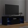 vidaXL Mobile Porta TV con Luci LED Nero 120x35x40 cm