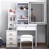 CECARO GROUP Tavolo Toeletta Moderno con Specchio LED Dimmerabile