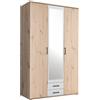 Avanti Trendstore Armadio a 3 ante battenti CREMONA con 2 cassetti e 1 specchio, in laminato.