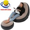 CECARO GROUP Poltrona Gonfiabile Relax con Poggiapiedi - Sedia Gonfiabile da Interno/Esterno