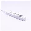 V-TAC SMART HOME MULTIPRESA 3 POSTI WI-FI COLORE BIANCO CON INTERRUTTORE ALEXA.