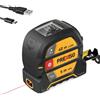 PREXISO Misuratore di Distanza Laser 2 in 1, Metro di Nastro Laser Ricaricabile,
