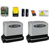 DIEFFEMATIC Kit Set Cancello 2 Due Motori Doppia Anta Scorrevole Automatismo Kv6 230V
