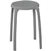 RIDDER Max, sgabello da bagno, acciaio, grigio, ca. Ø 30 x 46,5 cm