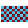 AZ FLAG BANDIERA A SCACCHI BORDÒ E BLU 150x90cm - BANDIERA SCACCHIERA BORDÒ ED AZZURRA 9