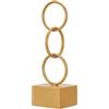 Gift Decor Statua Decorativa Anelli Dorato Metallo [12,5 x 40,5 x 12,5 cm]