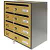 ALUBOX CASSETTA POSTALE ALUBOX CUBO/R 4 38,5X25X43 ORO- ALUBOX- 1,0 pz