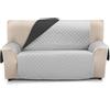 Martina Home Copridivano imbottito reversibile Ambra 2 posti Grigio Nero